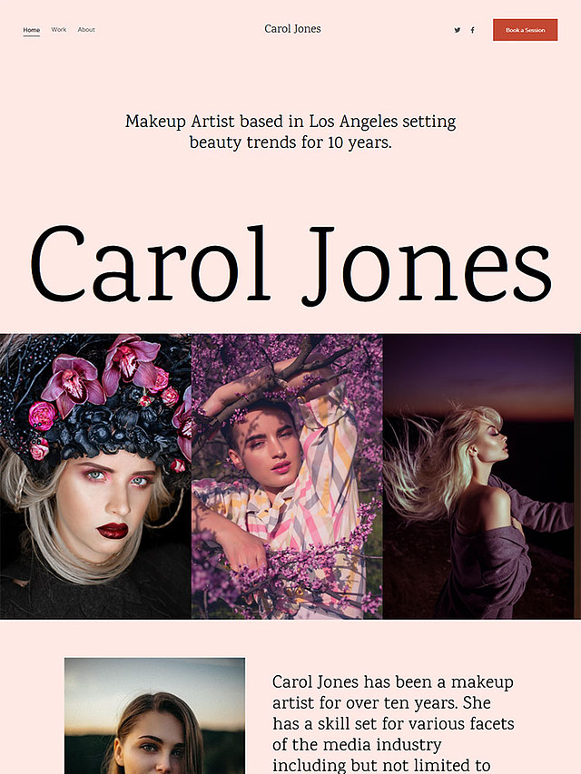 Electra -  Pixpa Fashion Portfolio Website Template