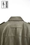 SKINS Odh : M65 Field Leather Jacket (Olive Green)