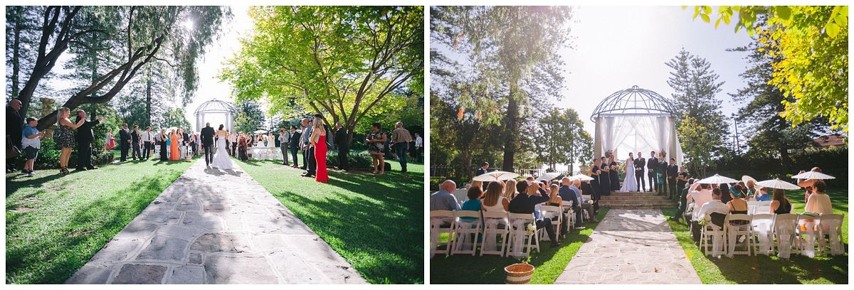 Wedding ceremony at the Garden Chateau, Curzon Hall.