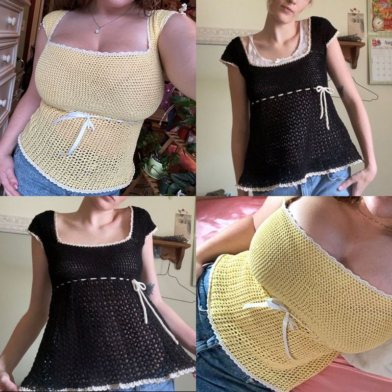 Babydoll Top- Crochet PDF Pattern