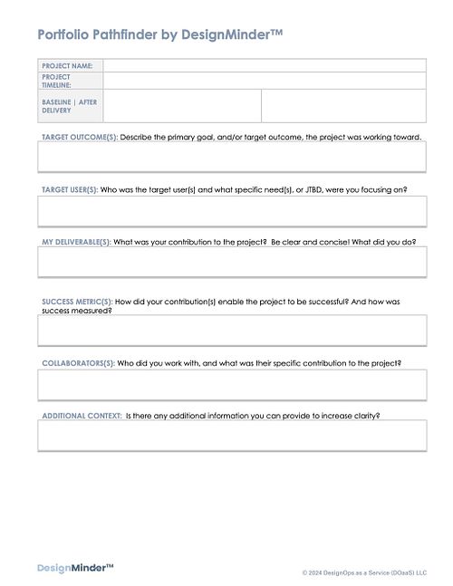 Portfolio Pathfinder by DesignMinder&trade;