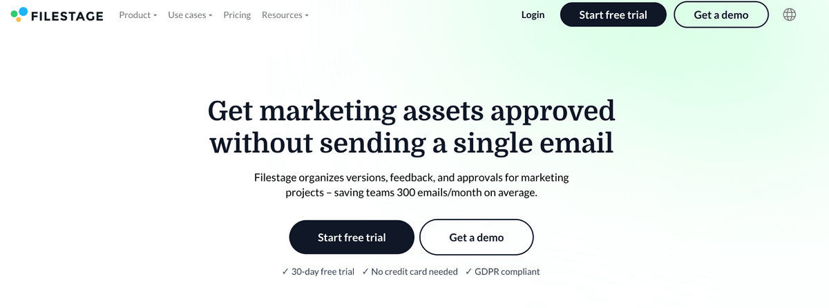 Captura de tela do Filestage