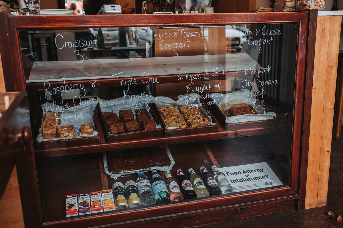 Coffee shops counter in Hexham