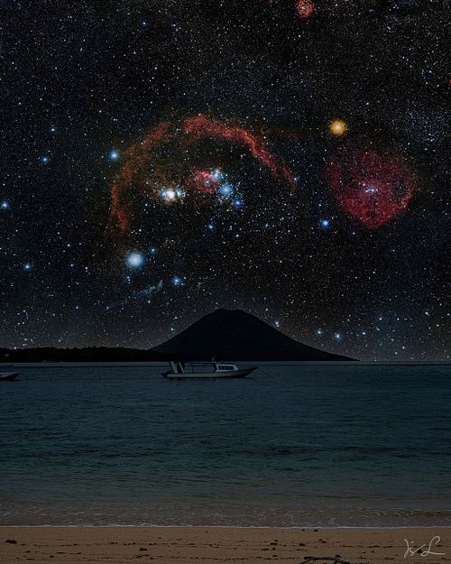 Barnard's Loop Setting over Manado Tua