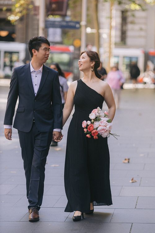Engagement photo at Martin Place