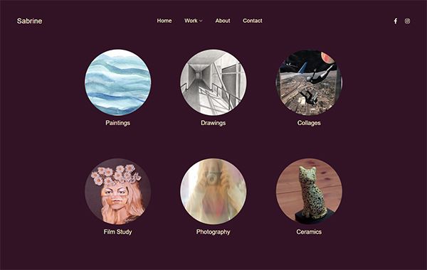 Sabrine Carangelo Portfolio Website Examples