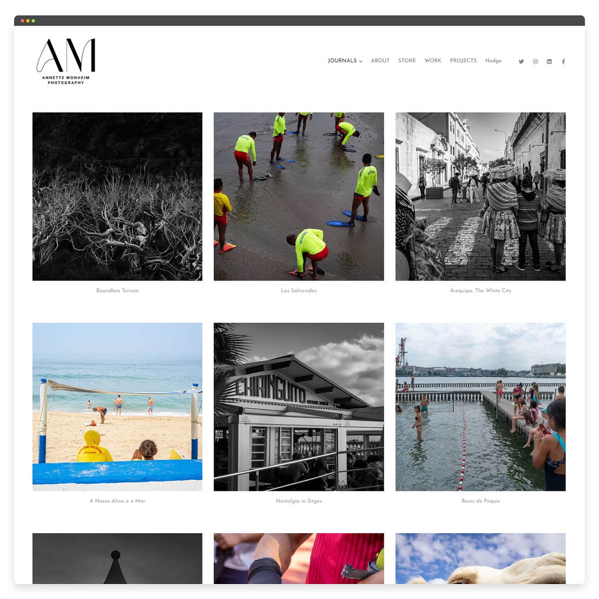 Annette Monheim Fotojournalist Websiteontwerp