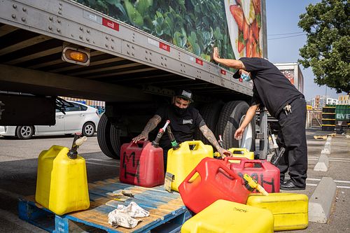 Human moment captured at Homeboy Industries during the pandemic — photographed by David Andrade