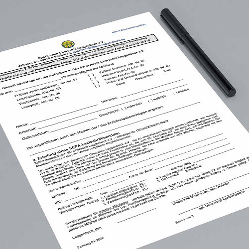 Mitgliedsantrag Verein