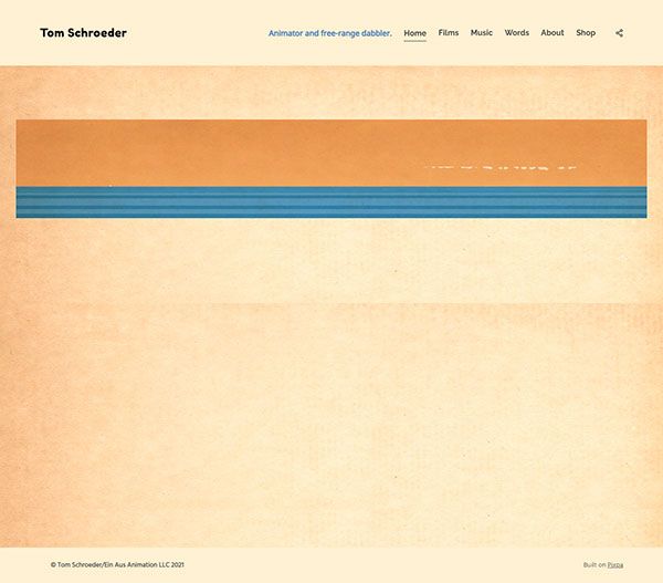 Voorbeelden van portfoliowebsites van Tom Schroeder