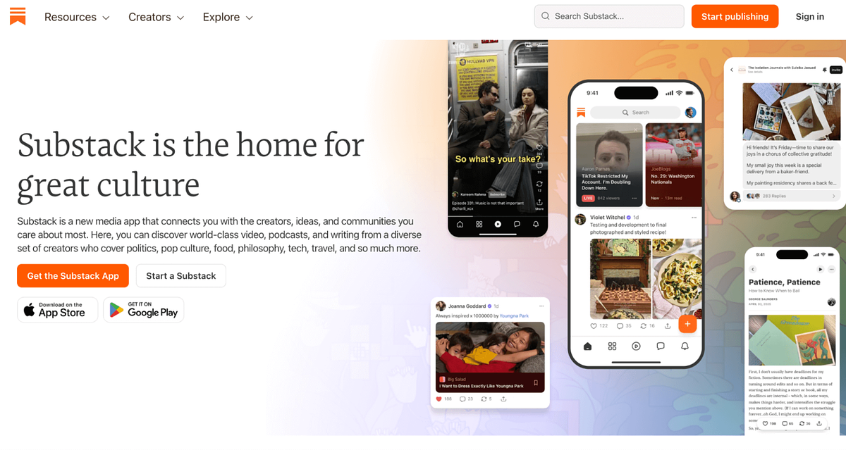 Obraz strony głównej Substack