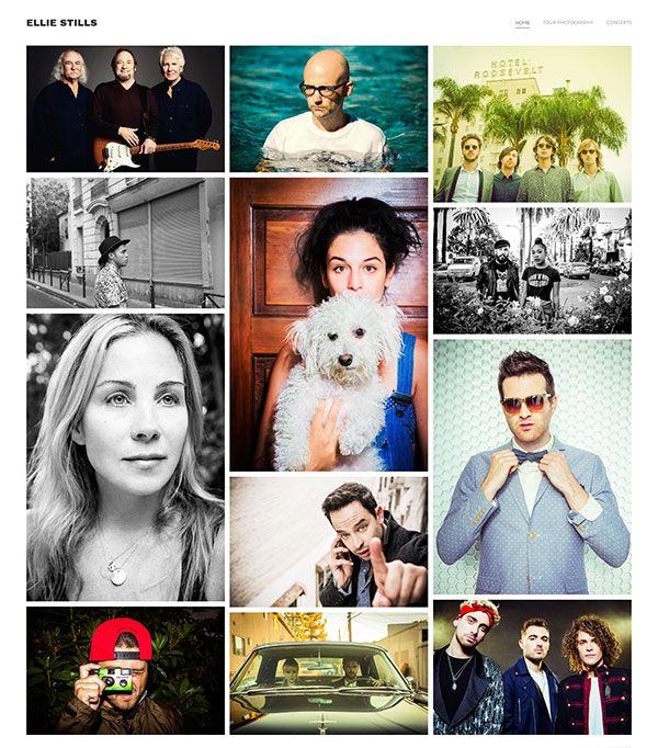 Ellie Stills Portfolio Website Examples