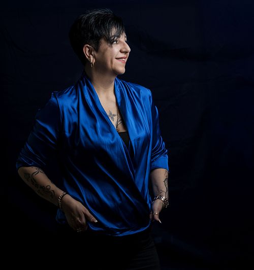 portrait, studio, lowlight, frau, fotografie