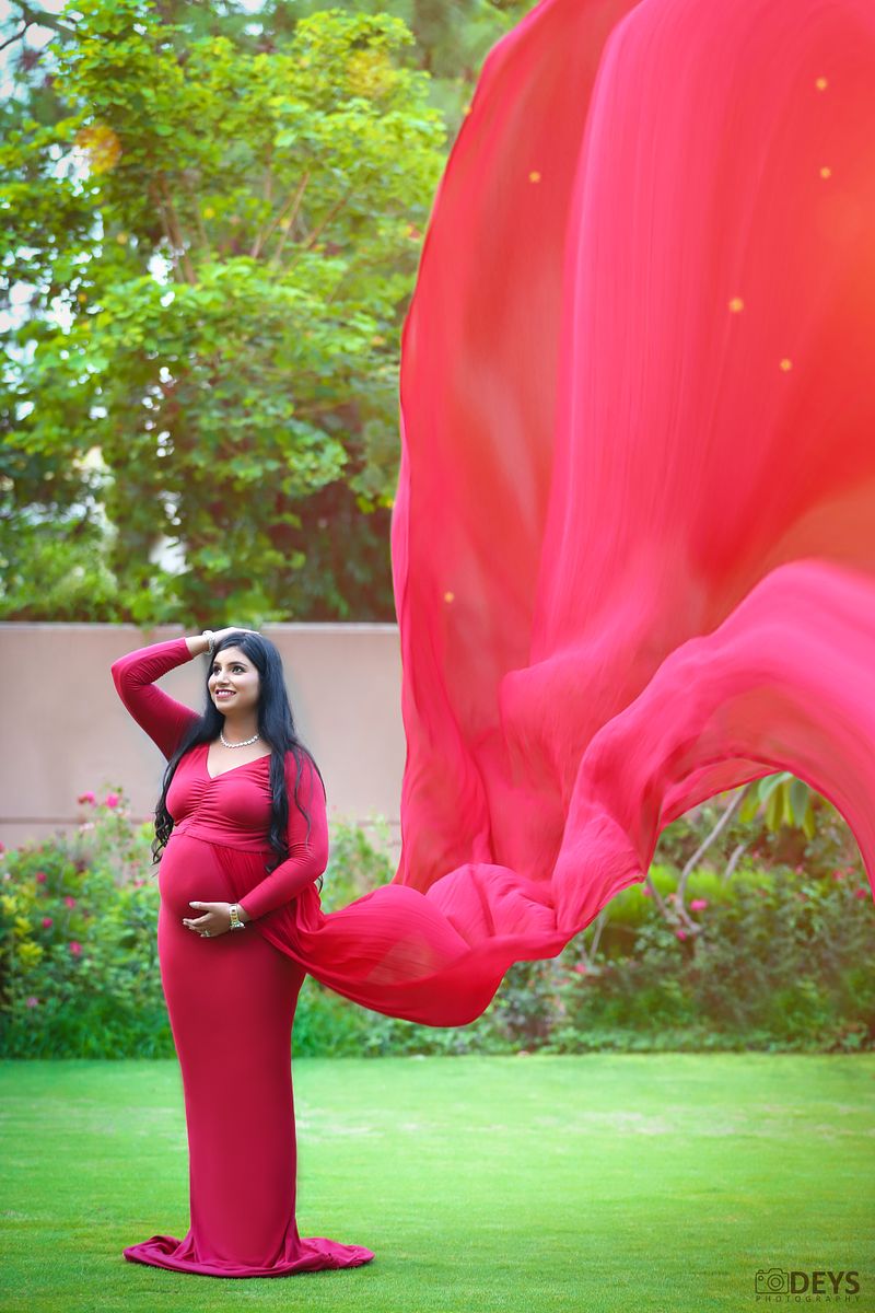 DP006 - Red Wine Full Sleeves Gown