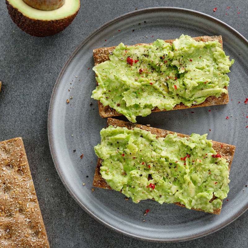 Avocado on Whole Grain Crackers
