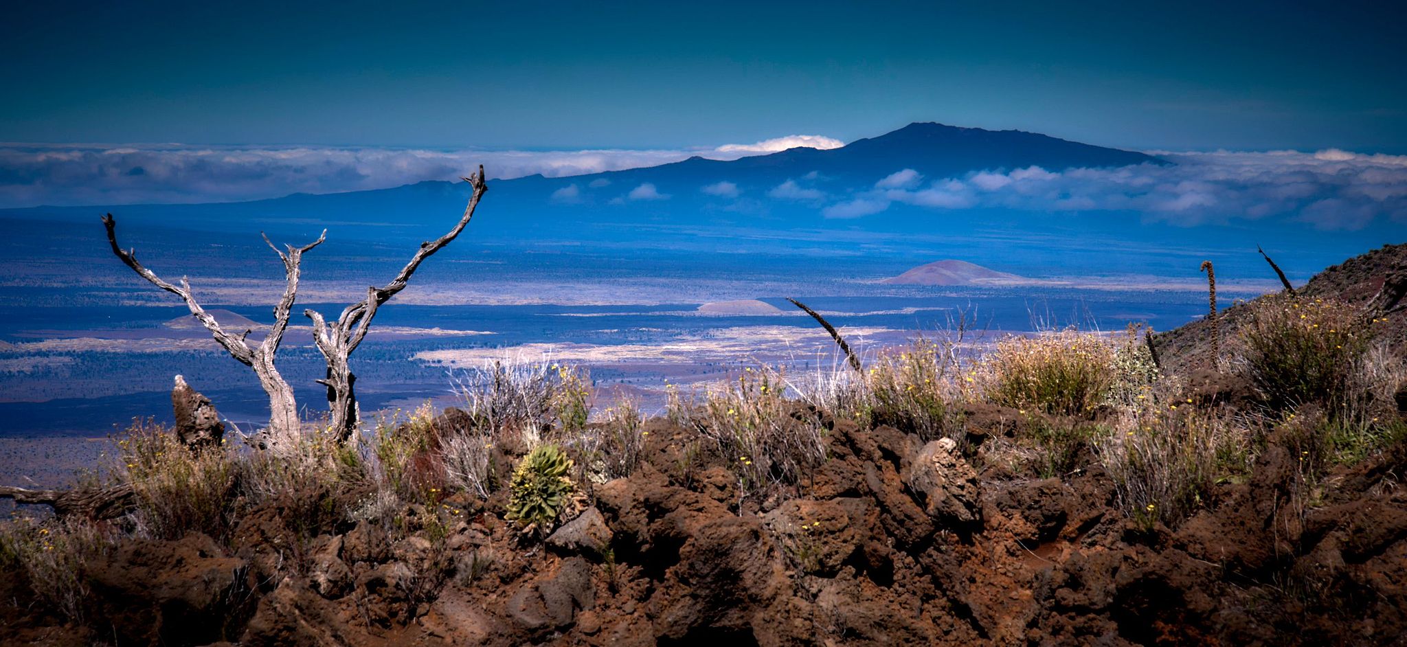 Hualalai Volcano from Mauna Kea - Big Island, Hawaii