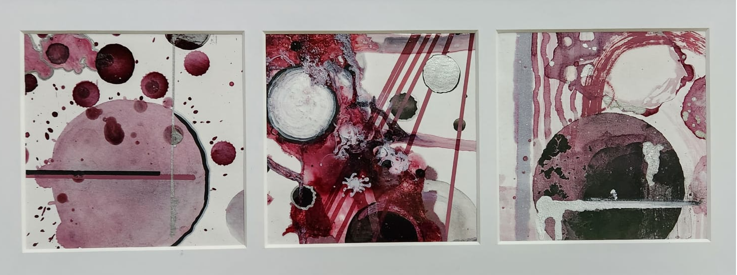 Mixed media abstract, by Elle Rosen.