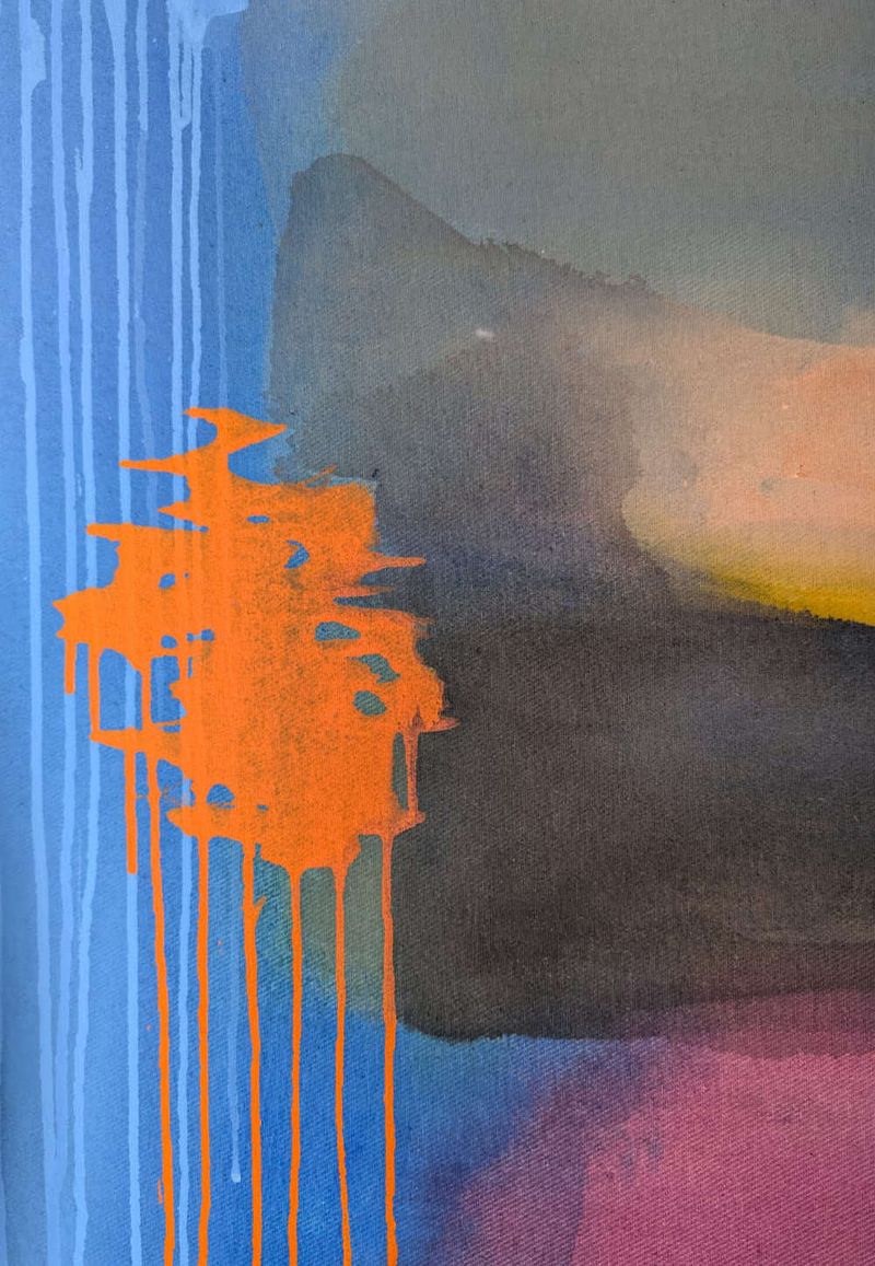 Paradoxes, peinture carrée abstraite