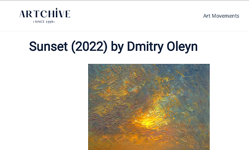 Masterpiece Feature and Fine Art Movement Analysis: Sunset (2022)