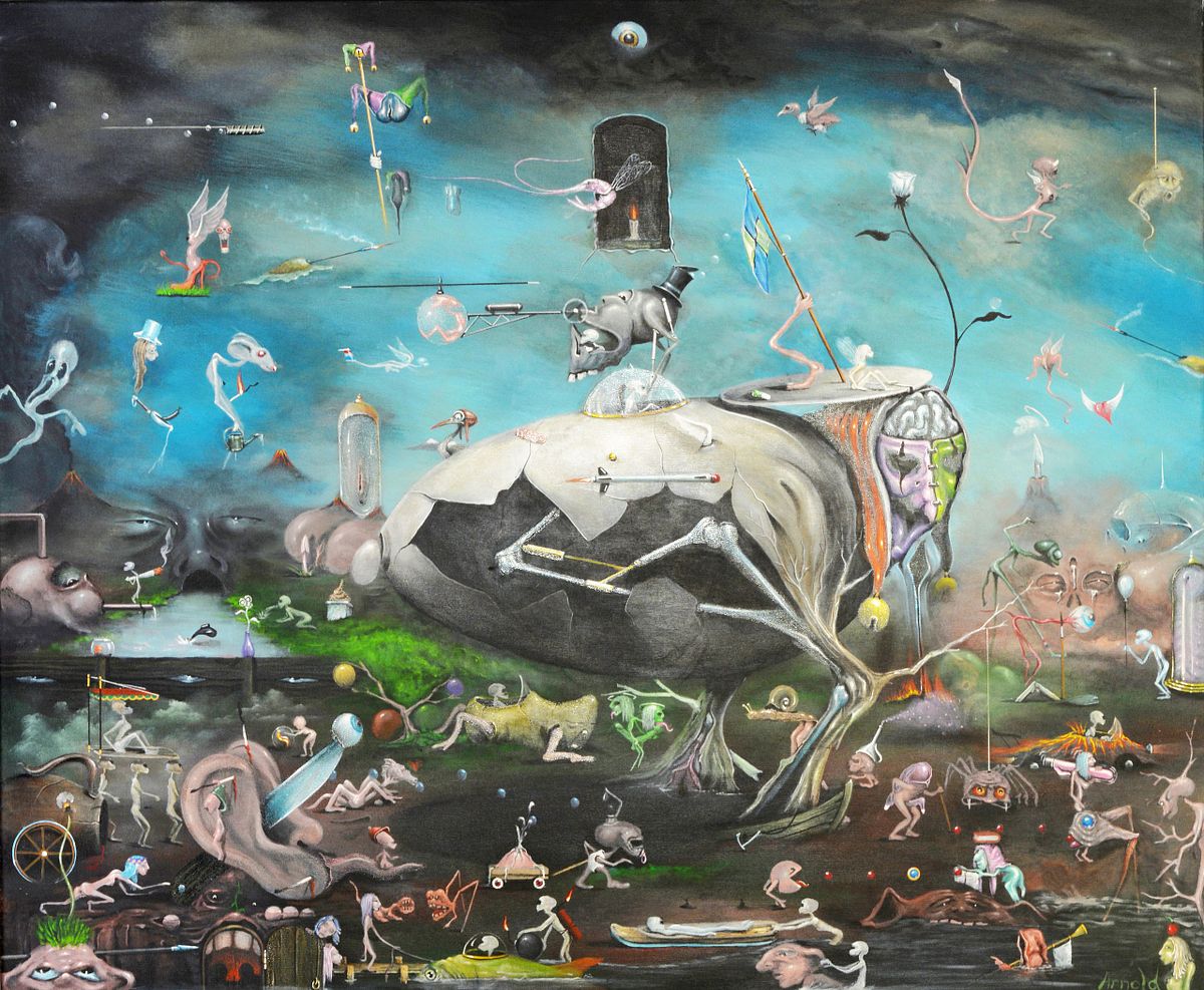 Population – surreal painting by Dutch artist Arnold Janssen