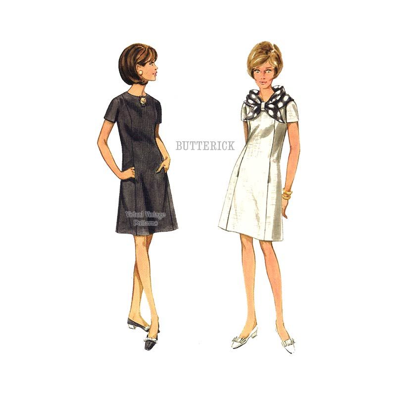 Easy Sewing Princess Seam A Line Dress Pattern, Butterick 4740