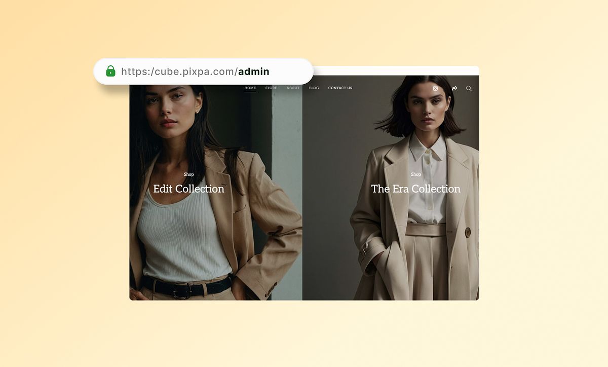Access Pixpa studio from own website