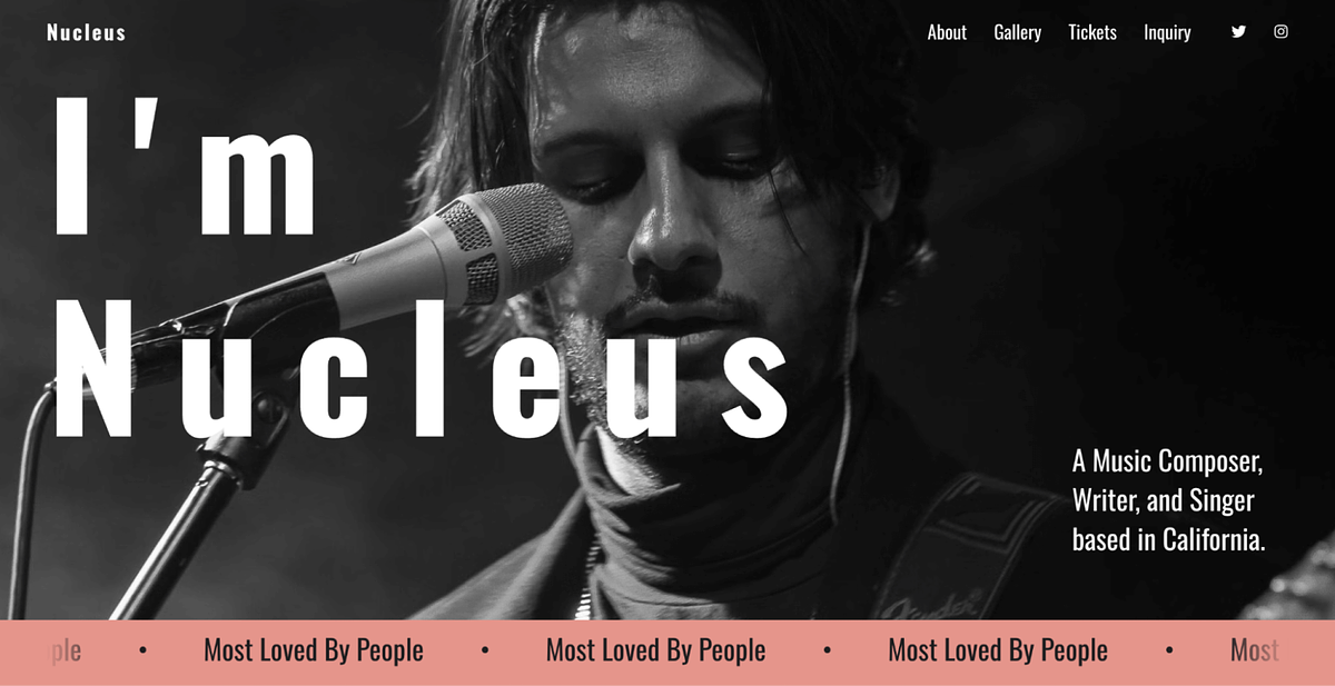 Pixpa's Nucleus template