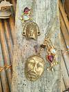 Antique venetian mask necklace