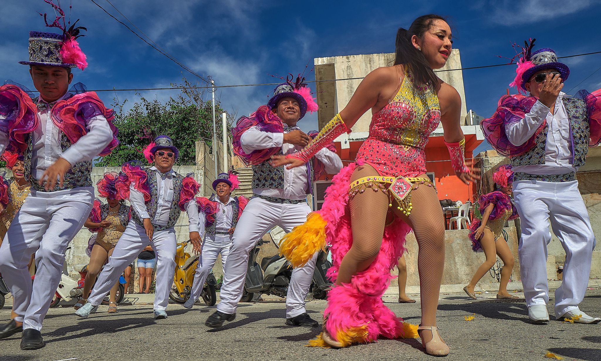 Dress Rehearsal for Carnival - Isla Mujeres, Mexico