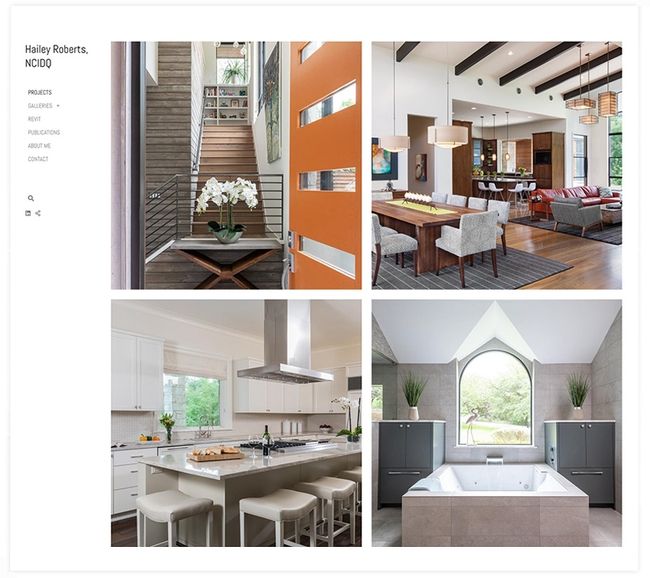 Portfólio da designer de interiores Hailey Roberts
