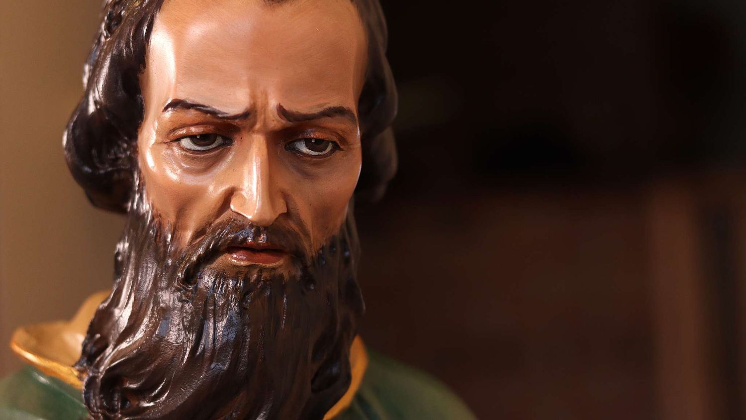 Saint Jude Statue after restoration by Wes and Kelly Baker for St. Joseph Catholic Church in Somerset, Ohio