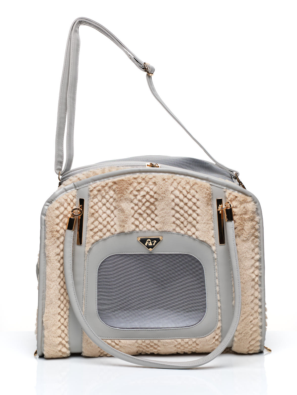 Large Tan KibbleTime Pet Carrier