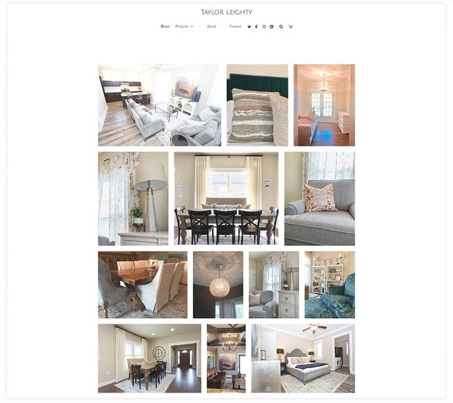 Sito web dell'interior designer Taylor Leighty