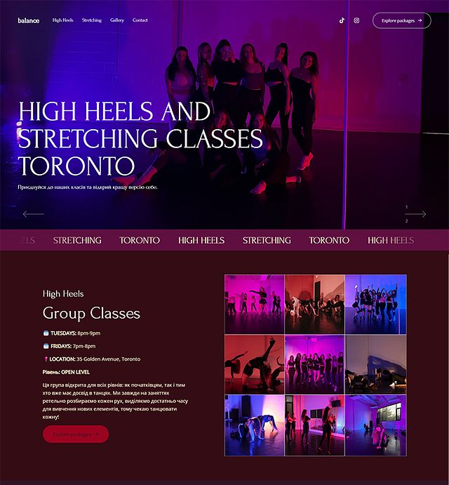 Balance Portfolio Website Examples