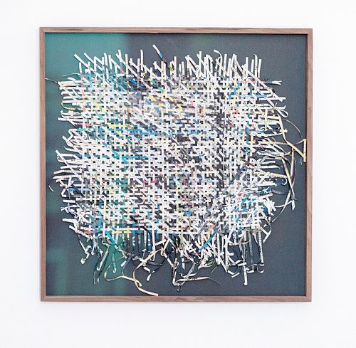 Newspaper Weaving Cross (2023).