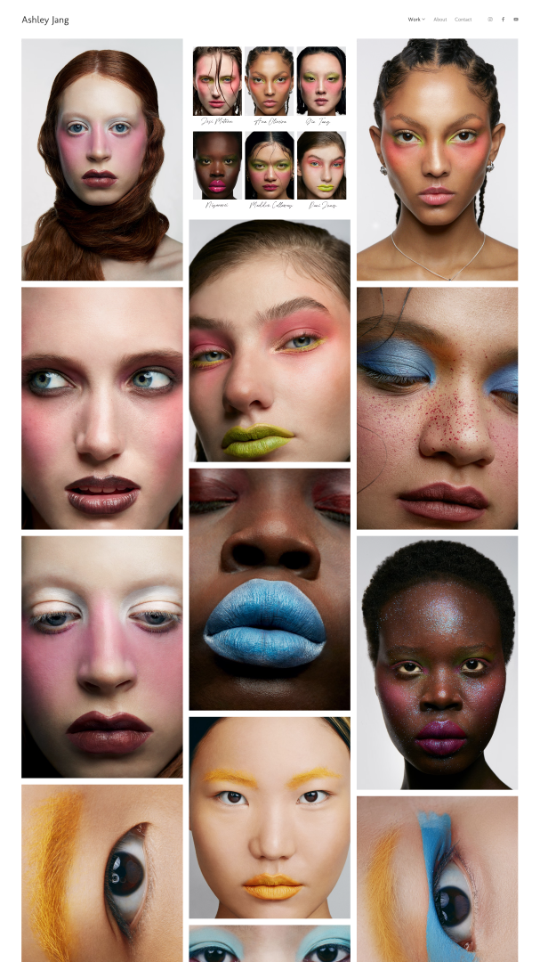 Screenshot Ashley Jang's Modeling Portfolio