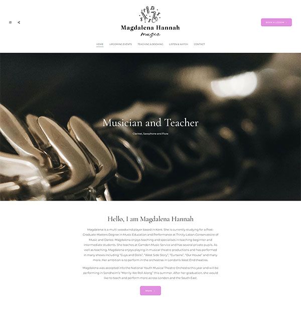 Magdalena Hannah Portfolio Website Examples