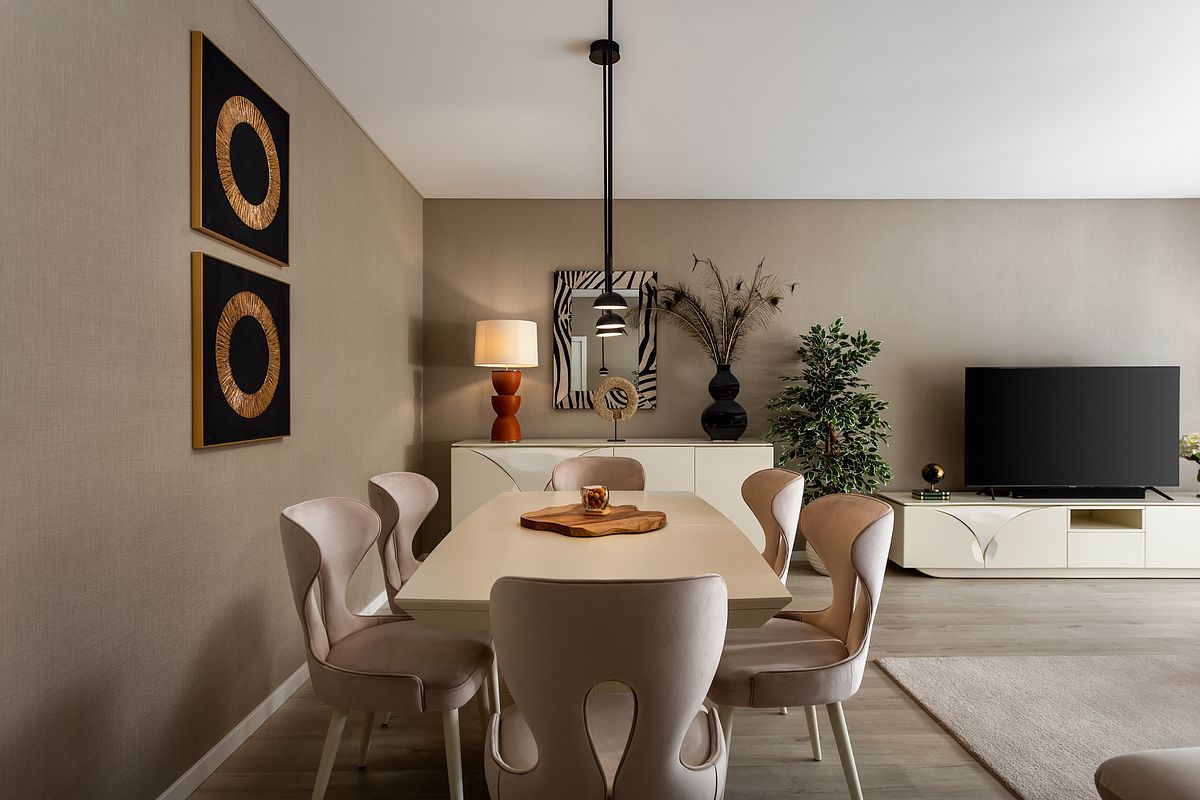 Fotografia de no Apartamento Montijo, destacando a decora&ccedil;&atilde;o com Estilo Africano.