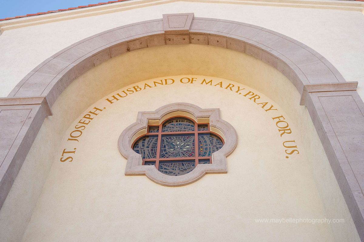 exchanging vows at Saint Joseph, Husband of Mary Roman Catholic Church in Las Vegas Wedding Photography