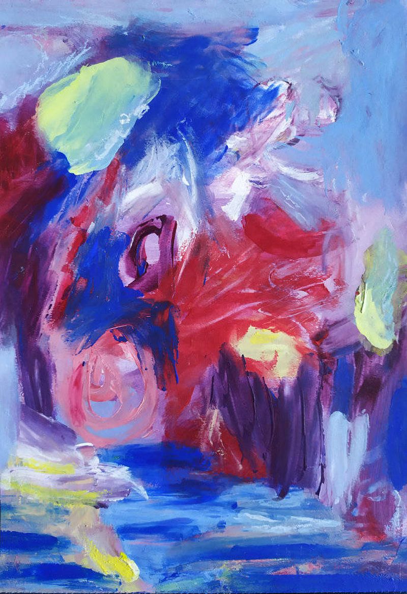 Gris-Gris Carmin, Petite peinture abstraite