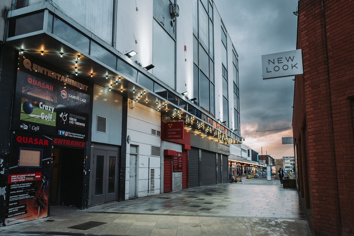 Street view of Harlow town centre