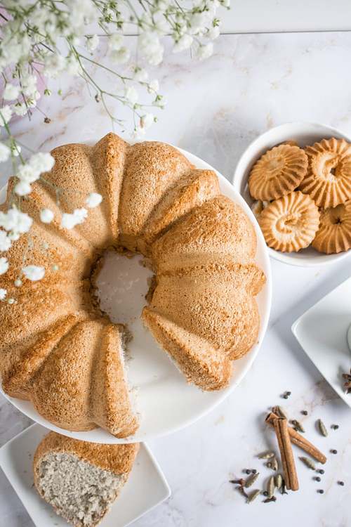 Somali cake slice food photography