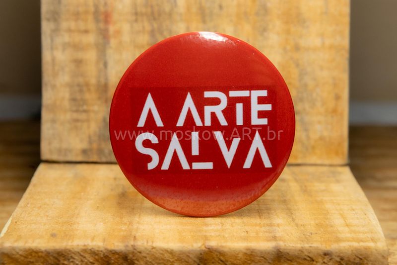 Botom e Imã 'A Arte Salva" vermelho