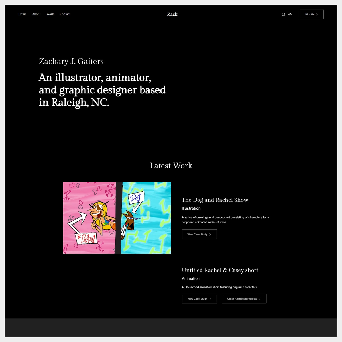 Zachary J. Gaiters - Animatieportfolio-website