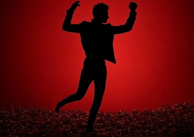 Silhouette of Dancing Man