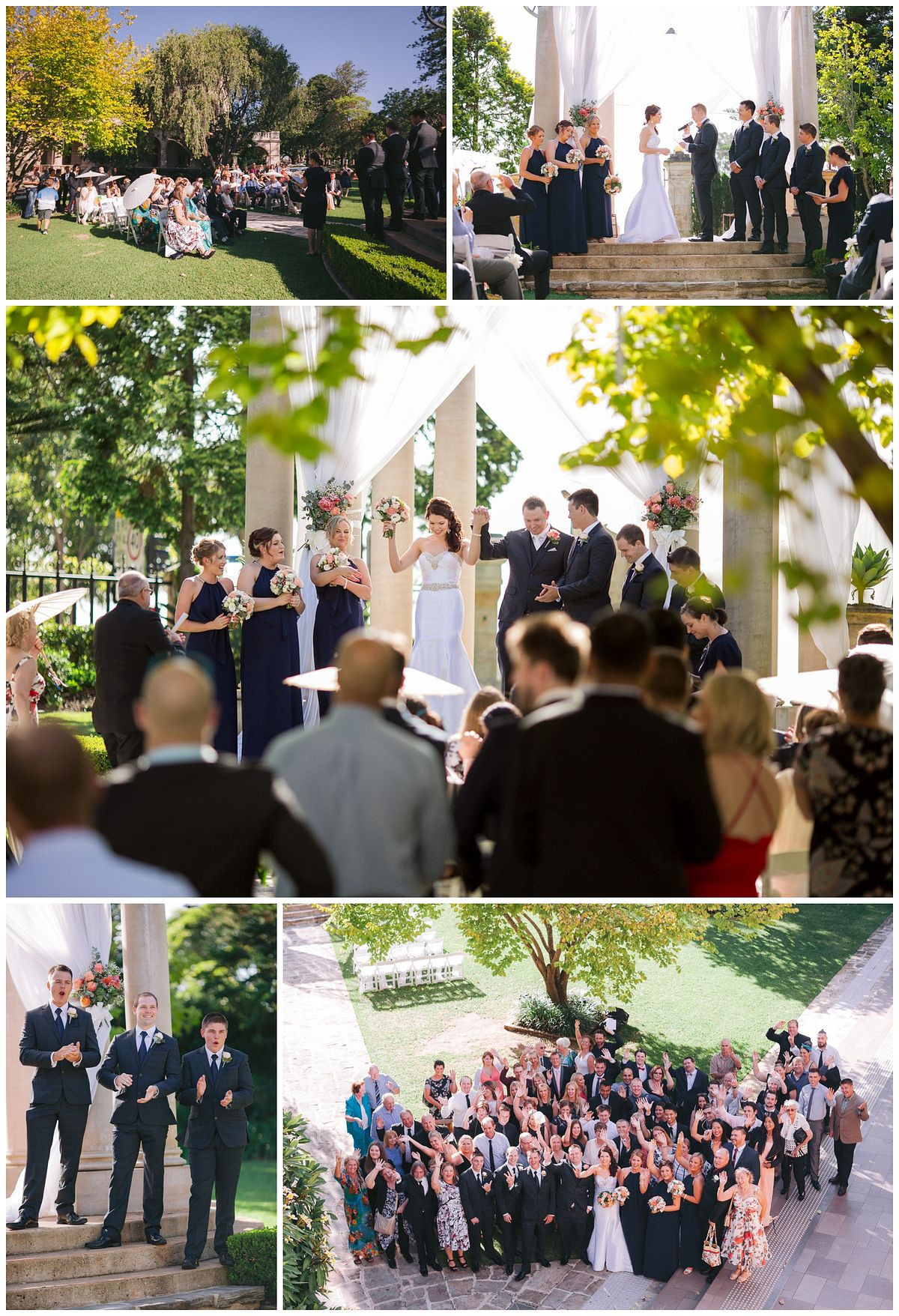 Wedding ceremony photos at the Garden Chateau, Curzon Hall.