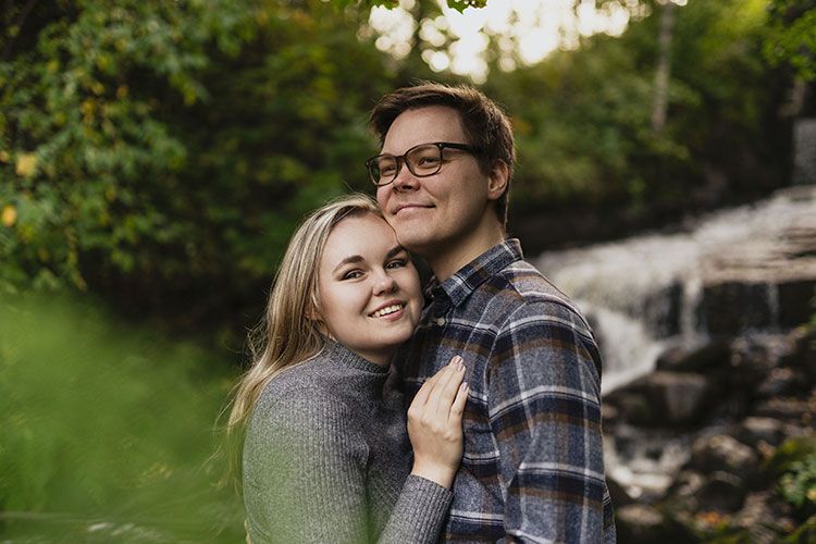 Happy couple engagement photos