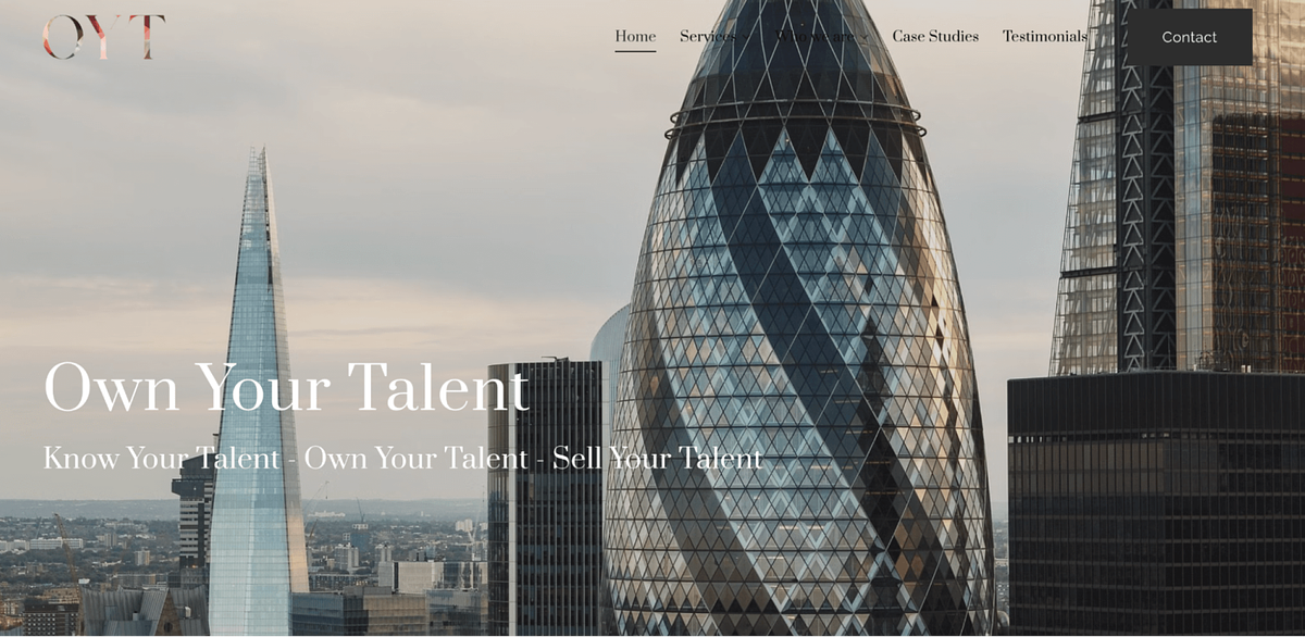 Sito web per piccole imprese "Own Your Talent"