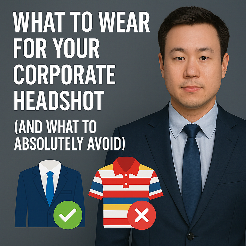 What to Wear for Your Corporate Headshot (And What to Absolutely Avoid)