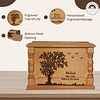 Tree of Life Engraved Wooden Urn | Beech Wood
